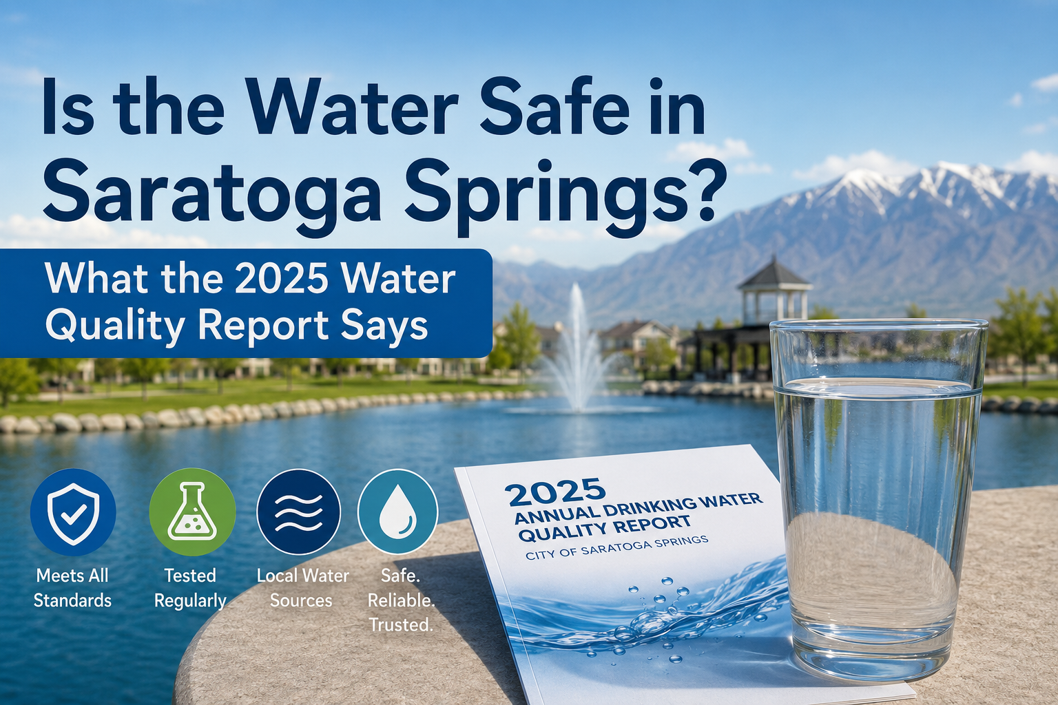 Saratoga Springs Utah drinking water quality report 2025 tap water safety wells