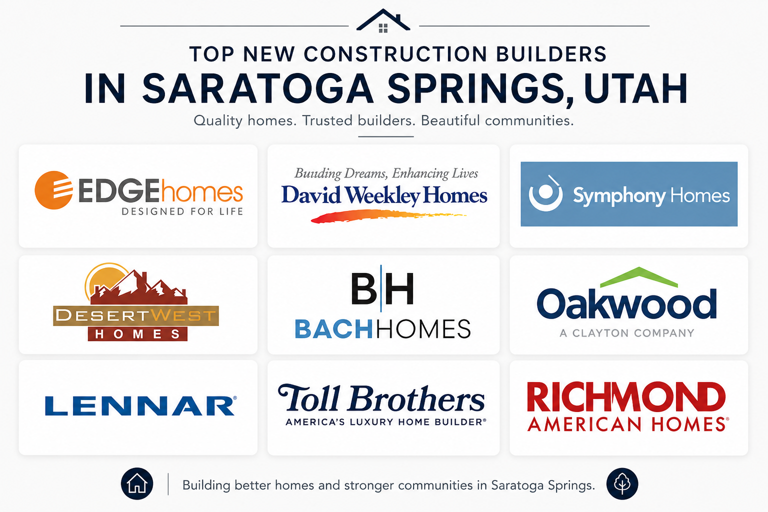 builders in Saratoga Springs Utah