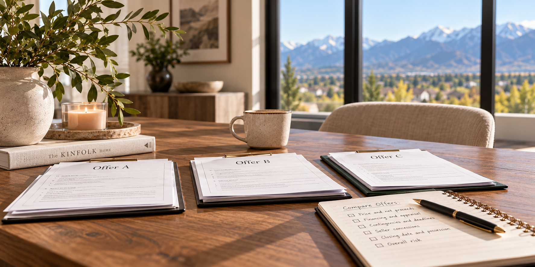 Utah home seller comparing multiple offers by price concessions contingencies and net proceeds
