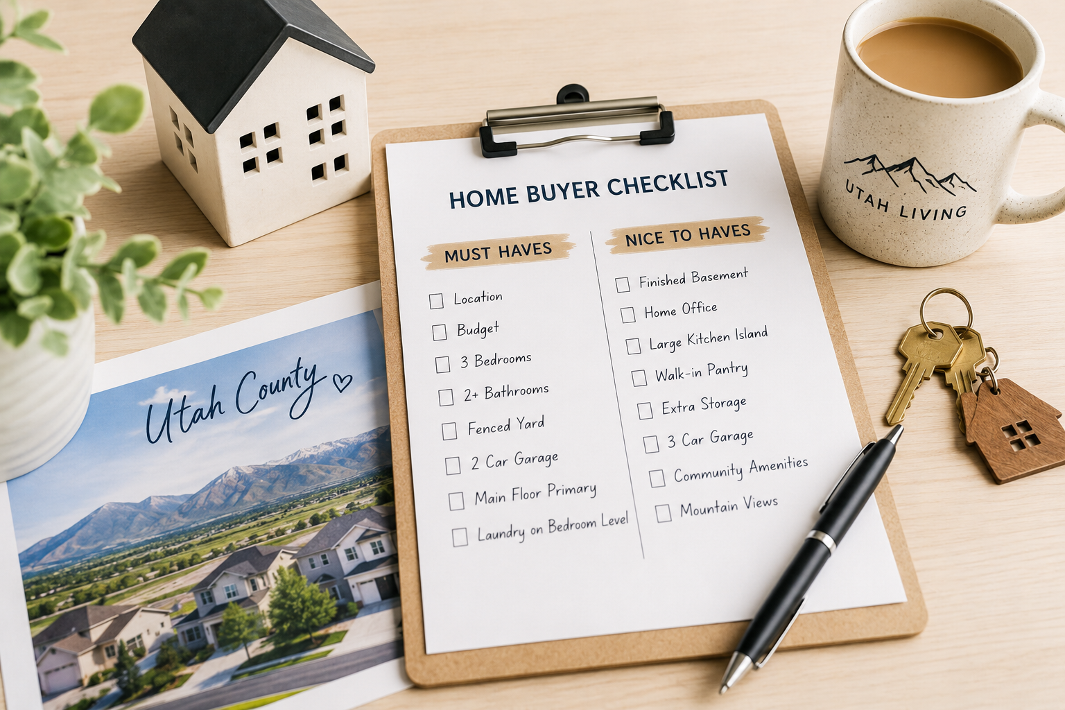Utah County home buyer checklist sorting must haves versus nice to haves features
